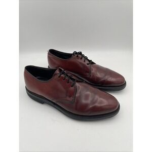 ET Wright VTG‎ Mens Sz.9 Oxford Burgundy Leather Dress shoes Vibram Soles Italy